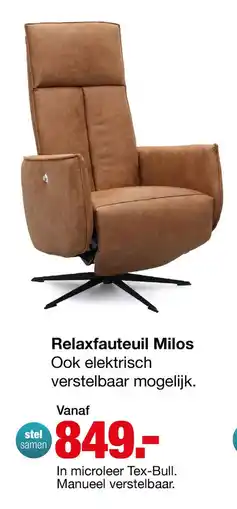 Budget Home Store Relaxfauteuil Milos aanbieding
