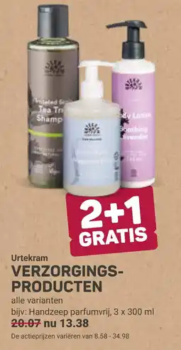 Ekoplaza Urtekram verzorgingsproducten aanbieding