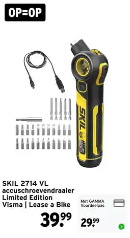 GAMMA SKIL 2714 VL accuschroevendraaier Limited Edition Visma | Lease a Bike aanbieding