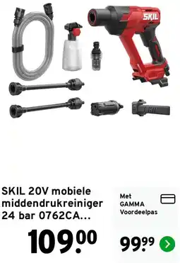 GAMMA SKIL 20V mobiele middendrukreiniger 24 bar 0762CA... aanbieding
