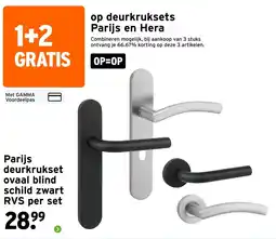 GAMMA Parijs Deurkrukset Ovaal Blind Schild aanbieding