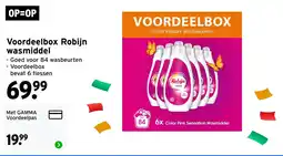 GAMMA Voordeelbox Robijn Wasmiddel aanbieding