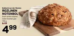 Ekoplaza Bakkerij van der Westen ROZIJNEN NOTENBOL aanbieding