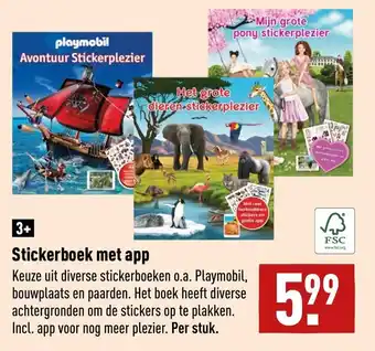 ALDI Stickerboek met app aanbieding