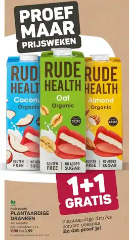 Ekoplaza Rude Health plantaardige dranken aanbieding