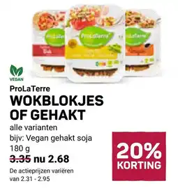 Ekoplaza ProLaTerre wokblokjes of gehakt aanbieding