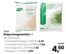 HANOS Ardo Diepvriesgroenten aanbieding