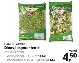 HANOS HANOS Diepvriesgroenten aanbieding