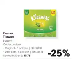 HANOS Kleenex Tissues aanbieding