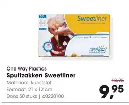 HANOS One Way Plastics Spuitzakken Sweetliner aanbieding