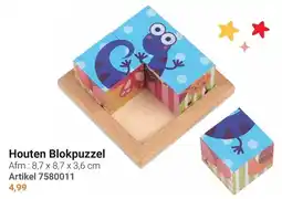 Lobbes Houten Blokpuzzel aanbieding