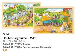 Lobbes Goki Houten Legpuzzel - 24st. aanbieding