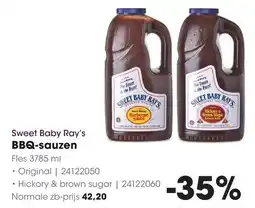 HANOS Sweet Baby Ray's BBQ-sauzen aanbieding