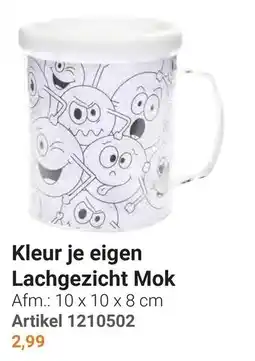 Lobbes Kleur je eigen Lachgezicht Mok aanbieding