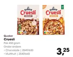 HANOS Quaker Cruesli aanbieding