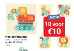 Lobbes Houten Puzzeltje aanbieding