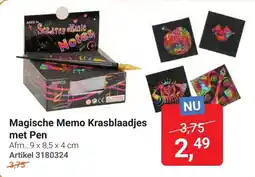 Lobbes Magische Memo Krasblaadjes met Pen aanbieding