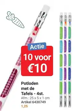 Lobbes Potloden met de Tafels aanbieding