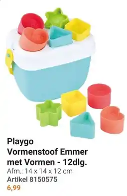 Lobbes Playgo Vormenstoof Emmer met Vormen - 12dlg. aanbieding
