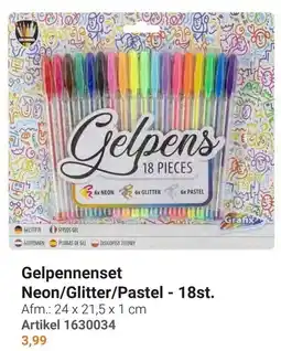 Lobbes Gelpennenset Neon / Glitter / Pastel aanbieding