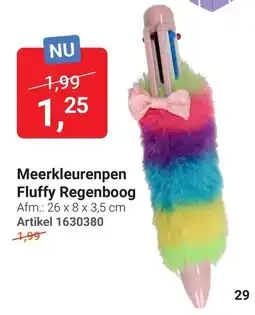 Lobbes Meerkleurenpen Fluffy Regenboog aanbieding