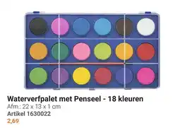 Lobbes Waterverfpalet met Penseel aanbieding