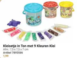 Lobbes Kleisetje in Ton met 9 Kleuren Klei aanbieding
