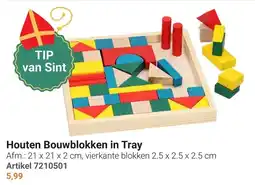 Lobbes Houten Bouwblokken in Tray aanbieding
