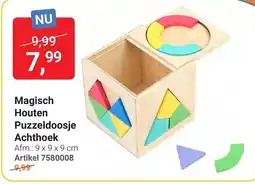 Lobbes Magisch Houten Puzzeldoosje Achthoek aanbieding