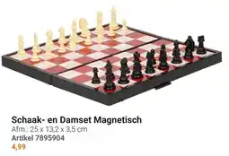 Lobbes Schaak- en Damset Magnetisch aanbieding