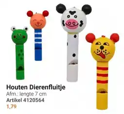 Lobbes Houten Dierenfluitje aanbieding