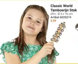 Lobbes Classic World Tamboerijn Stok aanbieding
