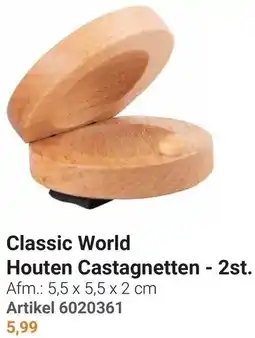 Lobbes Classic World Houten Castagnetten aanbieding