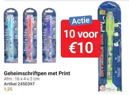 Lobbes Gehelmschriftpen met Print aanbieding