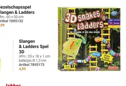 Lobbes Slangen & Ladders Spel 3D aanbieding