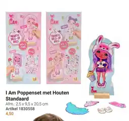 Lobbes I Am Poppenset met Houten Standaard aanbieding