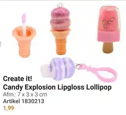Lobbes Create it! Candy Explosion Lipgloss Lollipop aanbieding