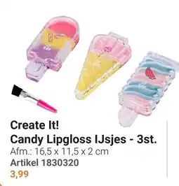 Lobbes Create It! Candy Lipgloss IJsjes - 3st. aanbieding