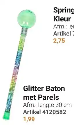 Lobbes Glitter Baton met Parels aanbieding