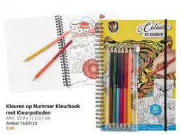 Lobbes Kleuren op Nummer Kleurboek met Kleurpotloden aanbieding