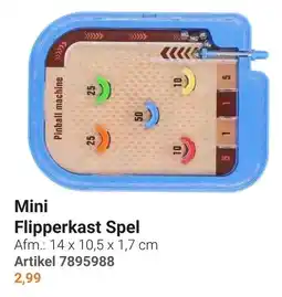 Lobbes Mini Flipperkast Spel aanbieding