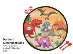 Lobbes Dartbord Klittenband Dino aanbieding