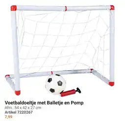 Lobbes Voetbaldoeltje met Balletje en Pomp aanbieding