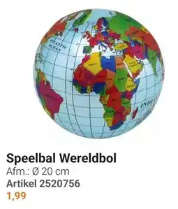 Lobbes Speelbal Wereldbol aanbieding