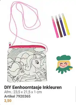 Lobbes DIY Eenhoorntasje Inkleuren aanbieding