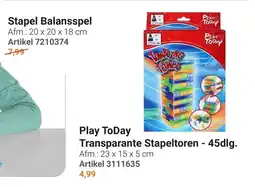 Lobbes Play ToDay Transparante Stapeltoren aanbieding