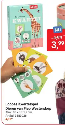 Lobbes Lobbes Kwartetspel Dieren van Fiep Westendorp aanbieding