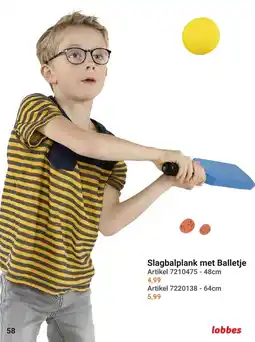 Lobbes Slagbalplank met Balletje aanbieding