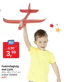 Lobbes Foamvliegtuig met Licht aanbieding