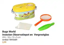 Lobbes Bugs World Insecten Observatiepot en Vergrootglas aanbieding